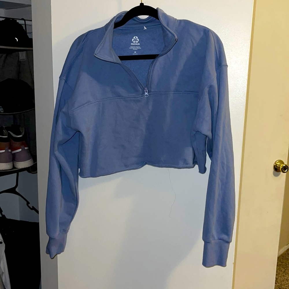 Pacsun quarter zip crop jacket